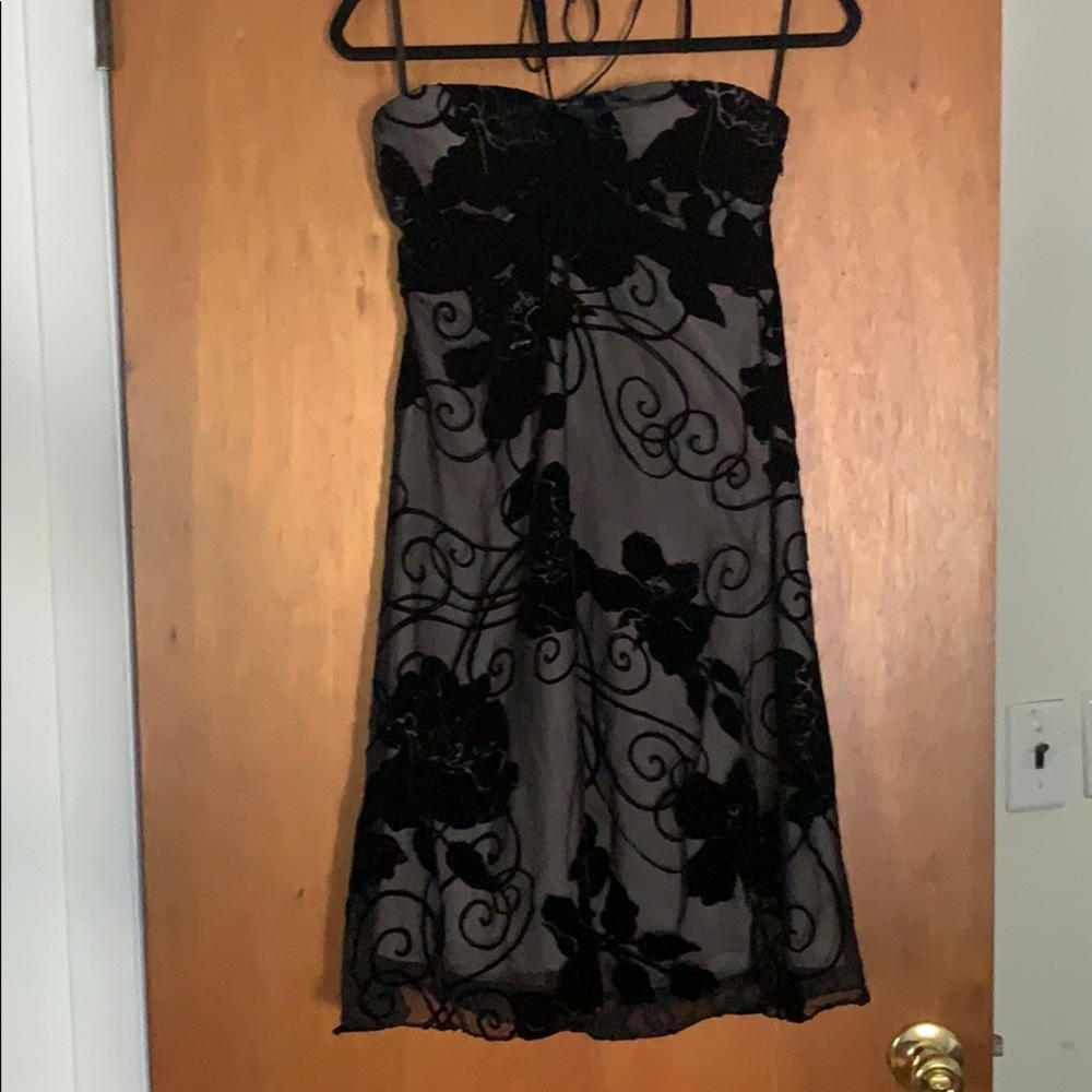 Black velvet dress